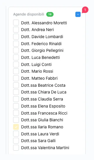 Agende disponibili