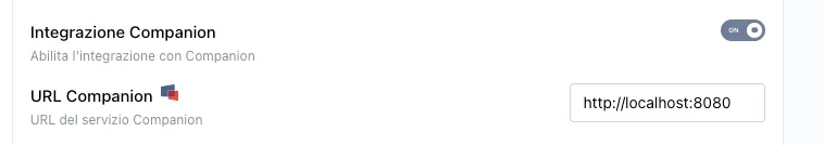 Configurazione Companion