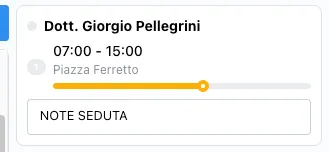 Note della seduta nel calendario