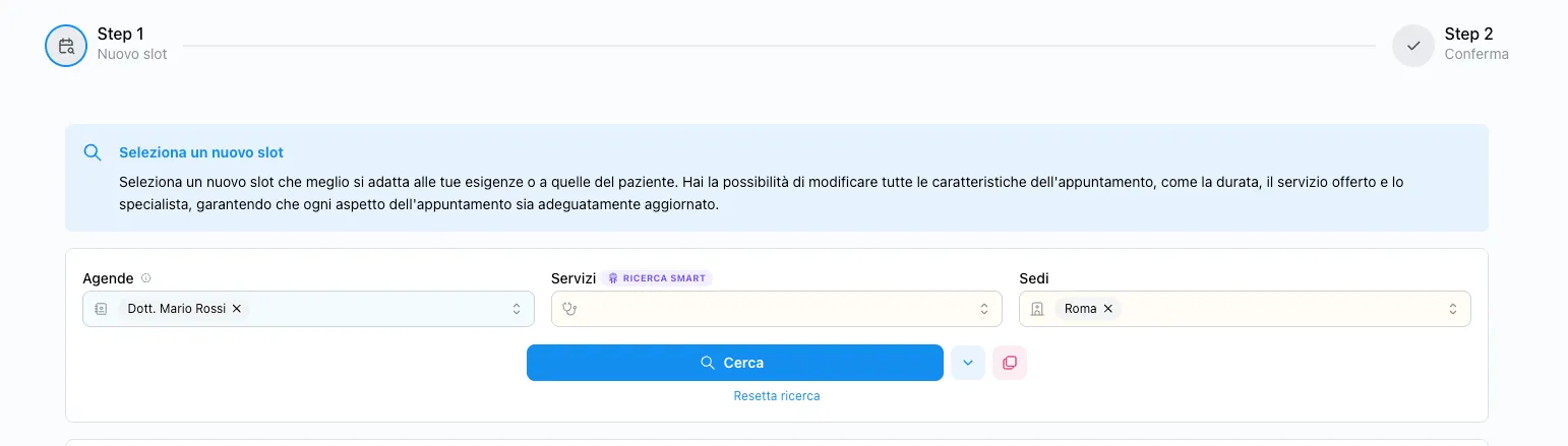 Parametri spostamento